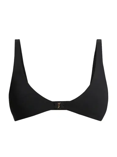 Kiki de Montparnasse Women's Echauffe Scoopneck Bikini Top - Black - Size Large | Thumbnail 1 Kiki de Montparnasse Women's Echauffe Scoopneck Bikini Top - Black - Size Large | Thumbnail 1