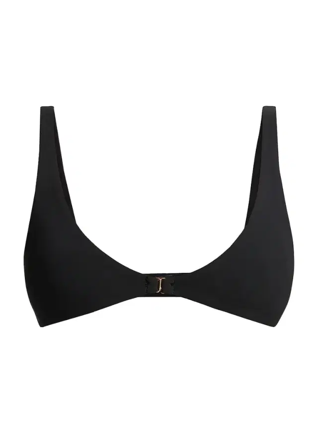 Kiki de Montparnasse Women's Echauffe Scoopneck Bikini Top - Black