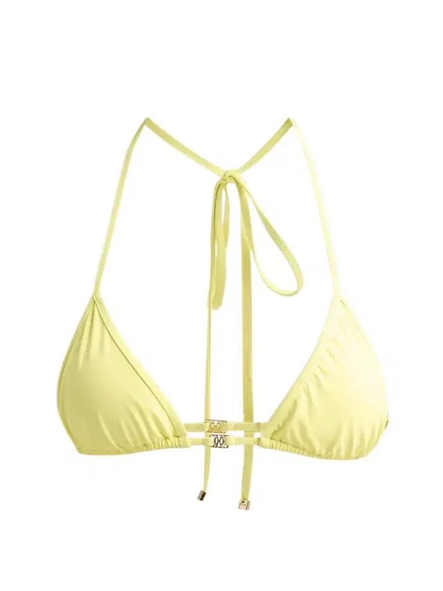 Kiki de Montparnasse Women's Coeur Triangle Bikini Top - Citron