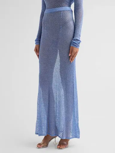 Kiki de Montparnasse Women's Silk Crochet Maxi Skirt | Thumbnail 6 Kiki de Montparnasse Women's Silk Crochet Maxi Skirt | Thumbnail 6
