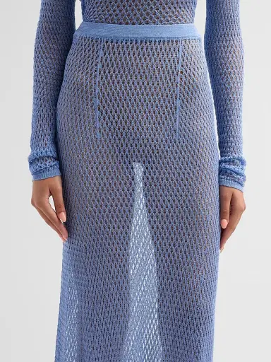Kiki de Montparnasse Women's Silk Crochet Maxi Skirt | Thumbnail 7 Kiki de Montparnasse Women's Silk Crochet Maxi Skirt | Thumbnail 7