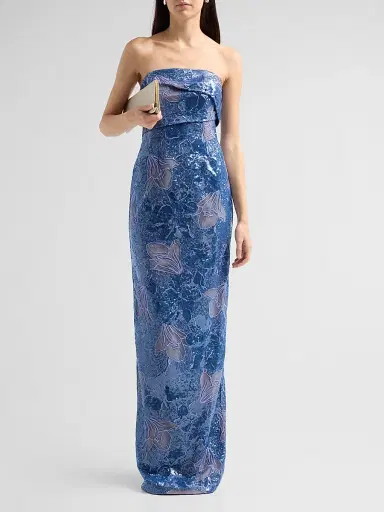 Rene Ruiz Collection Women's Embellished Floral Strapless Column Gown | Thumbnail 2 Rene Ruiz Collection Women's Embellished Floral Strapless Column Gown | Thumbnail 2