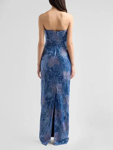 Rene Ruiz Collection Women's Embellished Floral Strapless Column Gown | Thumbnail 3 Rene Ruiz Collection Women's Embellished Floral Strapless Column Gown | Thumbnail 3