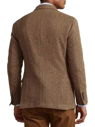 Polo Ralph Lauren Men's Herringbone Wool-Blend Two-Button Sport Coat - Brown Tan | Thumbnail 4 Polo Ralph Lauren Men's Herringbone Wool-Blend Two-Button Sport Coat - Brown Tan | Thumbnail 4