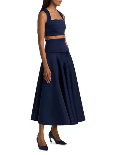 BLACK HALO Women's Pamina Two-Piece Midi-Dress Set - Navy - Size 10 | Thumbnail 4