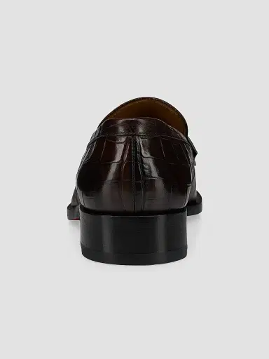 Christian Louboutin Men's Chambelimoc Patinated Leather Loafers - Cosme - Size 7 | Thumbnail 3