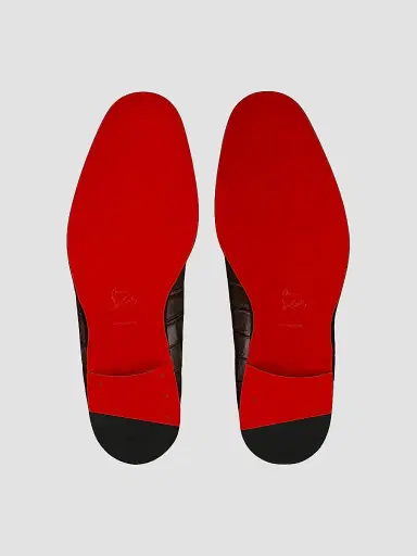 Christian Louboutin Men's Chambelimoc Patinated Leather Loafers - Cosme - Size 7 | Thumbnail 5