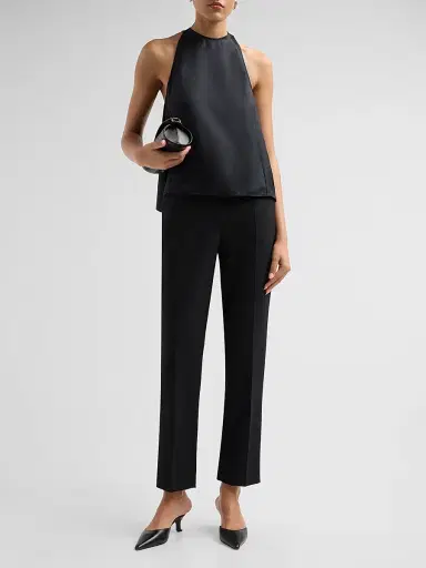 Loulou de Saison Women's Cami Silk Sleeveless Cape Top - Black - Size XS | Thumbnail 2 Loulou de Saison Women's Cami Silk Sleeveless Cape Top - Black - Size XS | Thumbnail 2