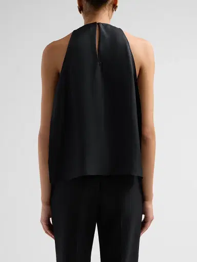 Loulou de Saison Women's Cami Silk Sleeveless Cape Top - Black - Size XS | Thumbnail 3 Loulou de Saison Women's Cami Silk Sleeveless Cape Top - Black - Size XS | Thumbnail 3