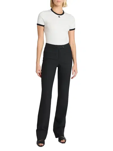 Courrèges Women's Logo Cotton T-Shirt - Smoky Brown | Thumbnail 2