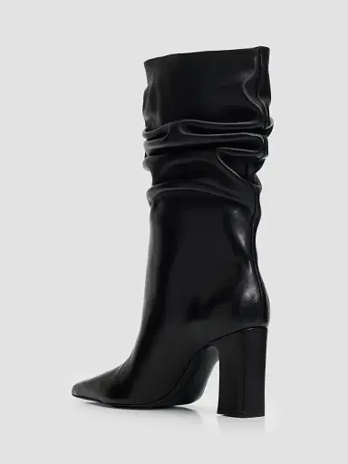 Schutz Women's Harriet 90MM Leather Boots - Black | Thumbnail 4