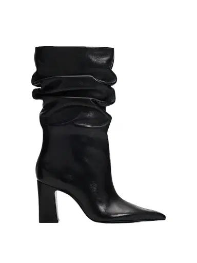 Schutz Women's Harriet 90MM Leather Boots - Black | Thumbnail 1