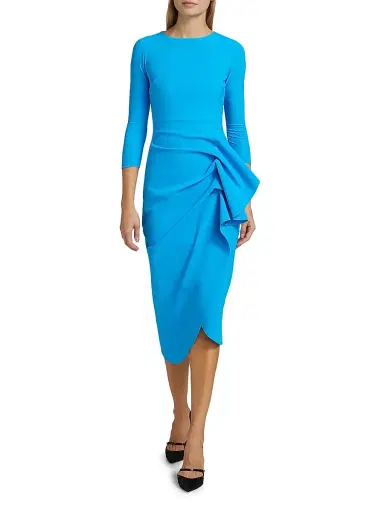 Chiara Boni La Petite Robe Women's Gathered Side Midi-Dress | Thumbnail 3 Chiara Boni La Petite Robe Women's Gathered Side Midi-Dress | Thumbnail 3