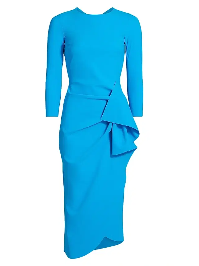 Chiara Boni La Petite Robe Women's Gathered Side Midi-Dress - Catalina Blue
