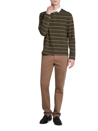 Etro Men's Striped Cotton Rugby Shirt - Rigato Fondo Verde | Thumbnail 2