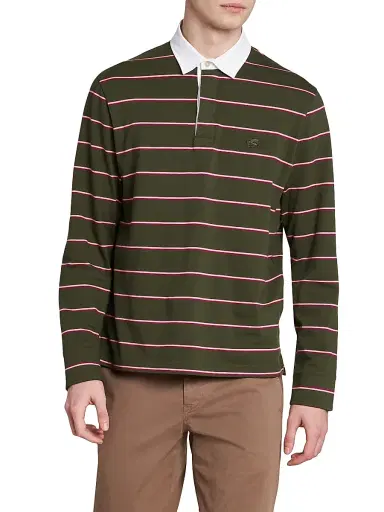 Etro Men's Striped Cotton Rugby Shirt - Rigato Fondo Verde | Thumbnail 3