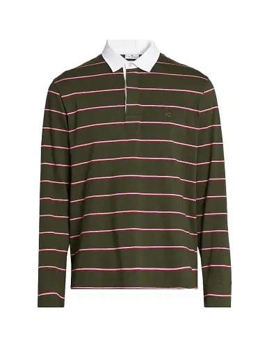 Etro Men's Striped Cotton Rugby Shirt - Rigato Fondo Verde | Thumbnail 1