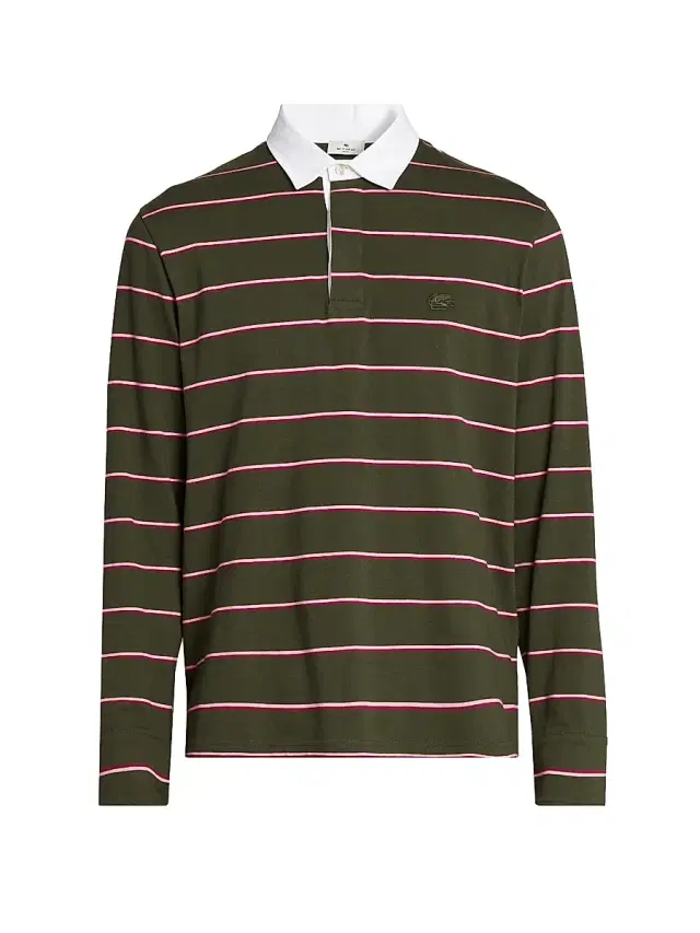 Etro Men's Striped Cotton Rugby Shirt - Rigato Fondo Verde