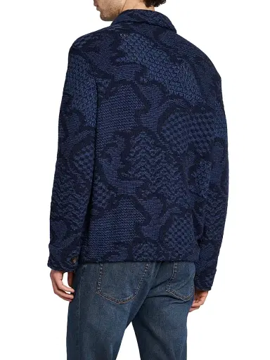 Etro Men's Roma Knitted Overshirt - Blue - Size 48 | Thumbnail 5 Etro Men's Roma Knitted Overshirt - Blue - Size 48 | Thumbnail 5