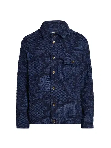 Etro Men's Roma Knitted Overshirt - Blue - Size 48 | Thumbnail 1 Etro Men's Roma Knitted Overshirt - Blue - Size 48 | Thumbnail 1