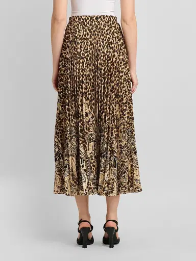 Etro Women's Pleated Leopard-Printed A-Line Midi Skirt | Thumbnail 3 Etro Women's Pleated Leopard-Printed A-Line Midi Skirt | Thumbnail 3