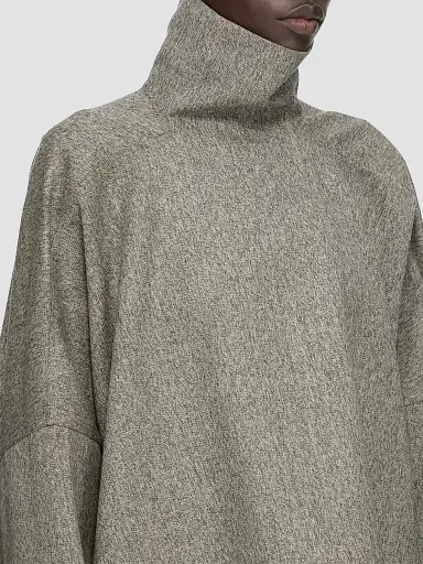 Rick Owens Women's Wool Oversized Funnel-Neck T-Shirt | Thumbnail 4 Rick Owens Women's Wool Oversized Funnel-Neck T-Shirt | Thumbnail 4