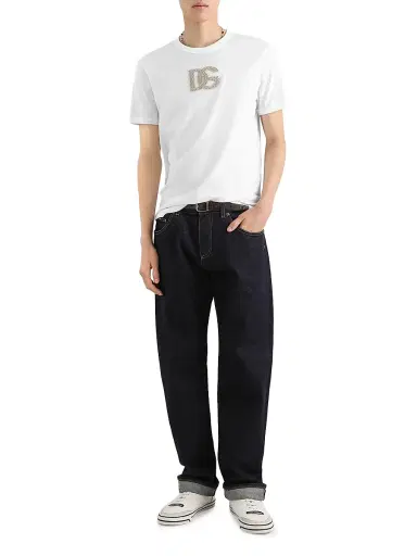 Dolce & Gabbana Men's Logo-Appliqué Cotton T-Shirt | Thumbnail 2