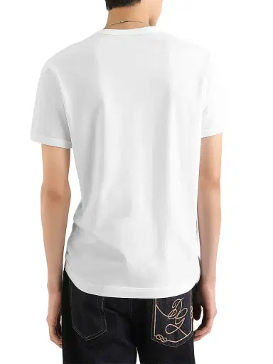 Dolce & Gabbana Men's Logo-Appliqué Cotton T-Shirt | Thumbnail 4