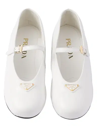 Prada Women's Patent Leather Ballerinas - White | Thumbnail 2 Prada Women's Patent Leather Ballerinas - White | Thumbnail 2
