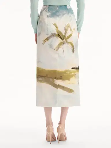 Oscar de la Renta Dominican Landscape Pencil Skirt | Thumbnail 4