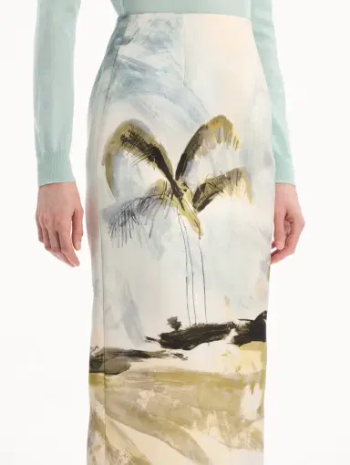 Oscar de la Renta Dominican Landscape Pencil Skirt | Thumbnail 6