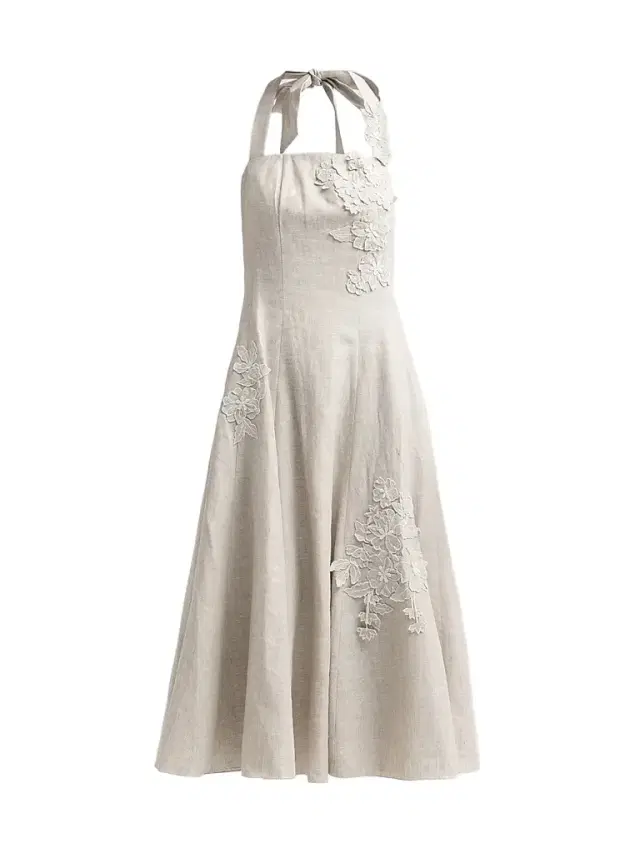 SACHIN BABI Women's Pippa Linen Blend Midi Dress - Ecru