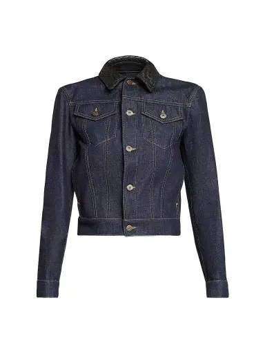 Bottega Veneta Women's Western Denim Jacket - Indigo - Size 8 | Thumbnail 1 Bottega Veneta Women's Western Denim Jacket - Indigo - Size 8 | Thumbnail 1