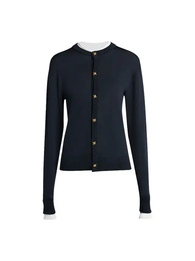 Bottega Veneta Women's Lightweight Silk-Blend Cardigan - Midnight Blue Chalk