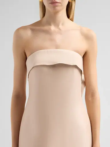 BADGLEY MISCHKA Women's Bow-Back Strapless Stretch-Mikado Gown - Gold - Size 16 | Thumbnail 5 BADGLEY MISCHKA Women's Bow-Back Strapless Stretch-Mikado Gown - Gold - Size 16 | Thumbnail 5