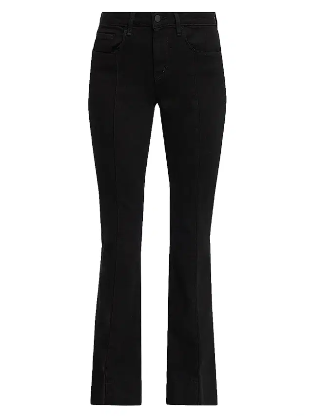 L'AGENCE Women's Lenora Low-Rise Flared Jeans - Noir