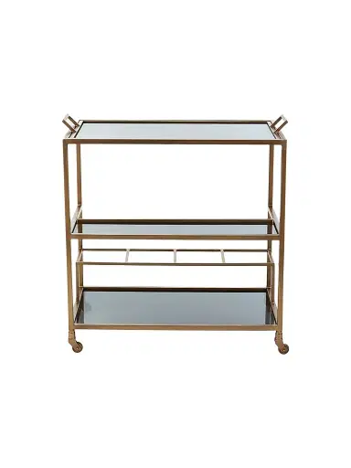 Arteriors Jak Iron & Glass Tiered Bar Cart | Thumbnail 1 Arteriors Jak Iron & Glass Tiered Bar Cart | Thumbnail 1