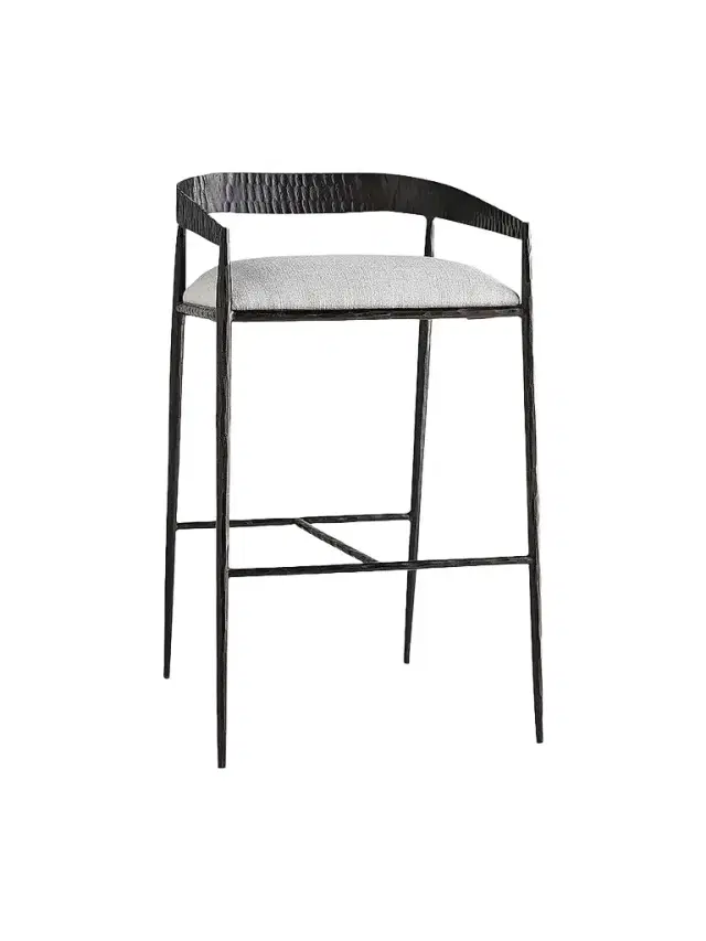 Arteriors Ansel Bar Stool - Silver