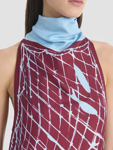 Altuzarra Women's Moonlight Printed Silk Maxi Dress - Grenache Fishnet - Size 12 | Thumbnail 5