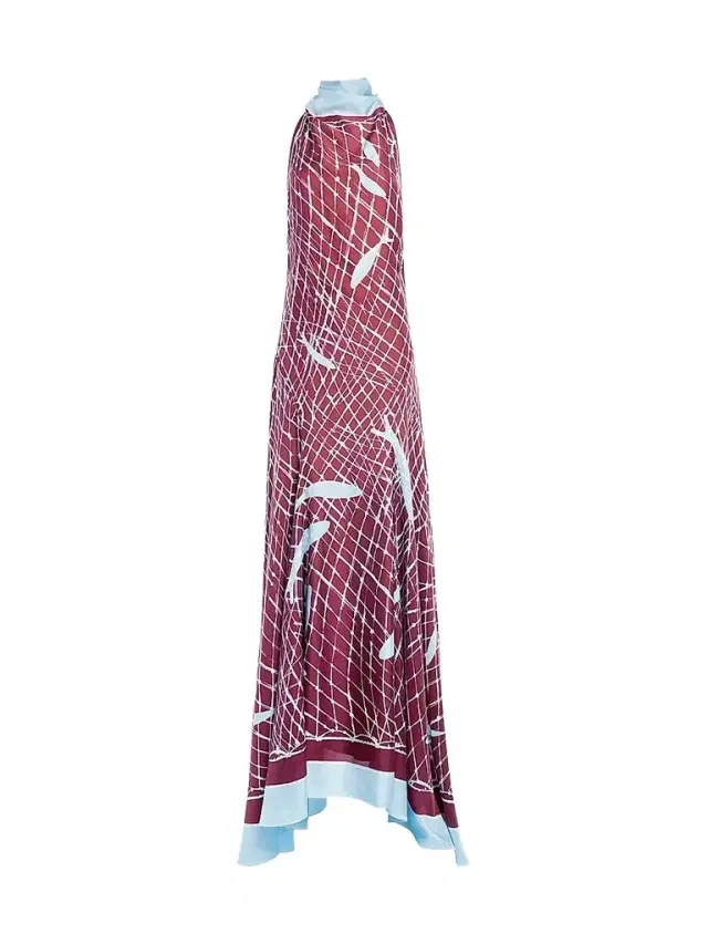 Altuzarra Women's Moonlight Printed Silk Maxi Dress - Grenache Fishnet