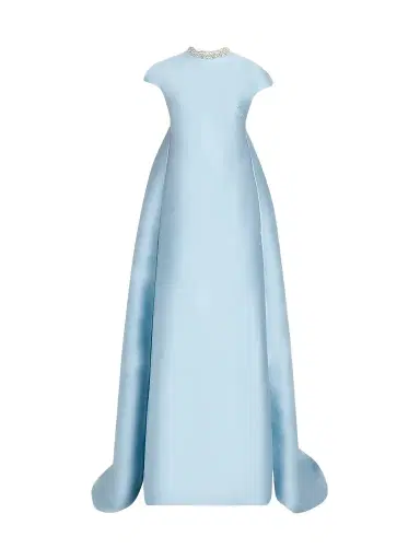 Atelier Prabal Gurung Women's Naomi Crystal-Embellished Button Back Gown - Light Blue | Thumbnail 1 Atelier Prabal Gurung Women's Naomi Crystal-Embellished Button Back Gown - Light Blue | Thumbnail 1