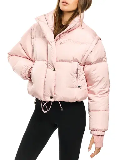 Sam. Women's Cleo Convertible Down Jacket - Matte Pink | Thumbnail 2