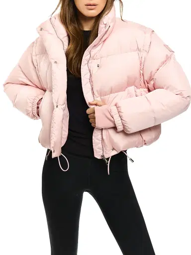 Sam. Women's Cleo Convertible Down Jacket - Matte Pink | Thumbnail 3