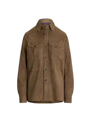 Ralph Lauren Collection Women's Suede Oversized Shirt | Thumbnail 1