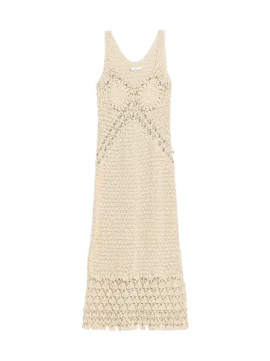 Rabanne Women's Crochet Embellished Midi Dress | Thumbnail 1
