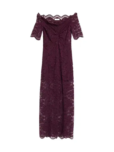 Rabanne Women's Lace Off-The-Shoulder Midi Dress | Thumbnail 1 Rabanne Women's Lace Off-The-Shoulder Midi Dress | Thumbnail 1