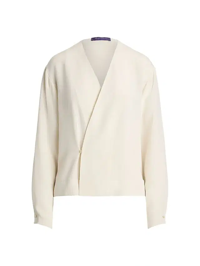 Ralph Lauren Collection Women's Liora Silk Marocaine Wrap Blouse - Lux Cream