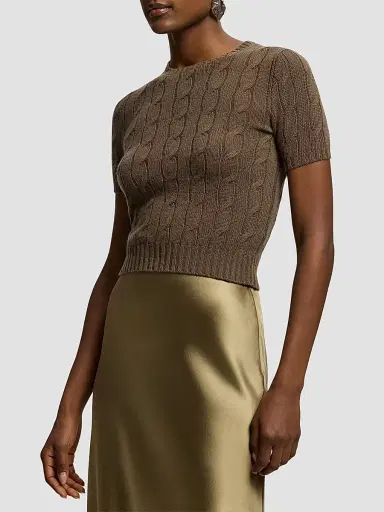 Ralph Lauren Collection Women's Cashmere Cable-Knit Top | Thumbnail 3 Ralph Lauren Collection Women's Cashmere Cable-Knit Top | Thumbnail 3