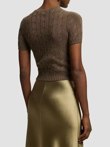 Ralph Lauren Collection Women's Cashmere Cable-Knit Top | Thumbnail 4 Ralph Lauren Collection Women's Cashmere Cable-Knit Top | Thumbnail 4