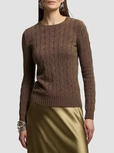 Ralph Lauren Collection Women's Cable-Knit Stretch Silk Sweater | Thumbnail 2 Ralph Lauren Collection Women's Cable-Knit Stretch Silk Sweater | Thumbnail 2